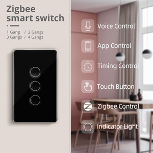 Zemi smart Tuya Smart Switch ZigBee 1/2/Gang US Standard Touch Wand lichtsc halter Glasscheibe Homekit Switch APP Timer Control - Product Image 3