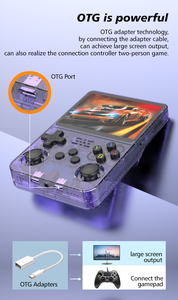 Tragbare R36S-Retro-Spielekonsole mit Open-Source-Linux-System 3,5-Zoll-IPS-Bildschirm 30000 Spiele 128GB Handheld-Videospiel-Player