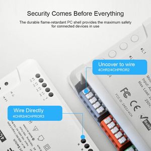 Sonoff 4ch Pro <strong>R3</strong> Smart Wifi Switch 4 Gang Light Switch 433mhz Rf <strong>Remote</strong> Wifi Relay Ewelink App With Alexa Google Home - Product Image 4