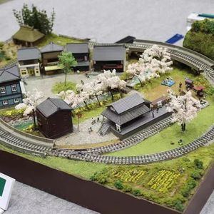 HO、O、G N鉄道鉄道レイアウト用スケールモデルスケールモデルメーカー鉄道トラック古代建築モデル - Product Image 6