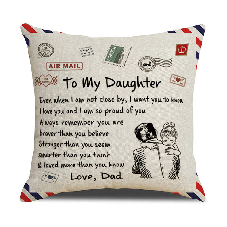 Nordic Simple Office Pillowcase Sofa Cushion Cover Envelope Letter Print Linen Pillowcase Cushion Cover
