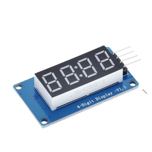 TM1637 LED ekran modülü için 7 Segment 4 bit 0.36 inç saat kırmızı anot dijital tüp dört seri sürücü panosu paketi