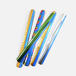 Golden Rainbow Colorful Holographic Laser Heat Transfer <strong>Foil</strong> Hologram Hot Stamping <strong>Foil</strong> Roll For Paper And Plastic