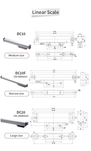 Dro Digital anzeige Display Linear Glass Scale Encoder Achsen Optisches Gitter lineal für das Fräsen von Drehmaschinen zum Testen - Product Image 5