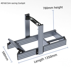 Juego de simulación de movimiento de conducción en vivo Simulador dinámico de fuerza G de cuatro ejes 4080 40160 Perfil de aluminio de extrusión Sim Racing Cockpit - Product Image 6
