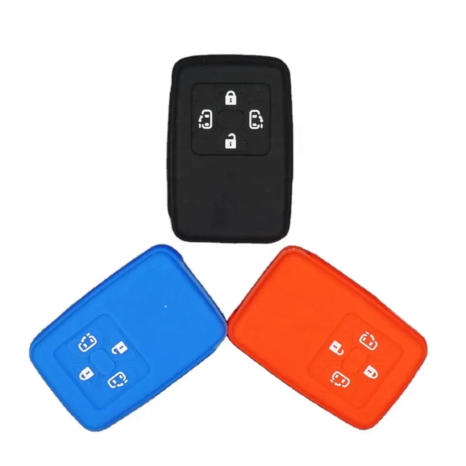 Housse de clé de voiture en Silicone Style Simple pour Toyota VOXY Alphard PREVIA 4 boutons
