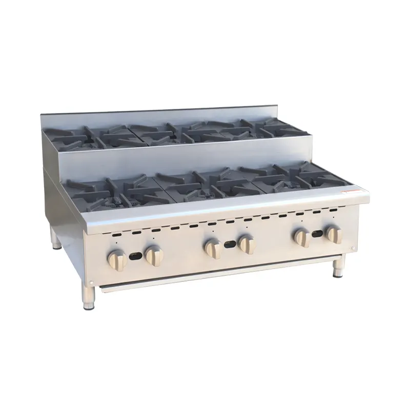 Commercial gas stove kitchen stainless steel gas range 6 burner gas stove