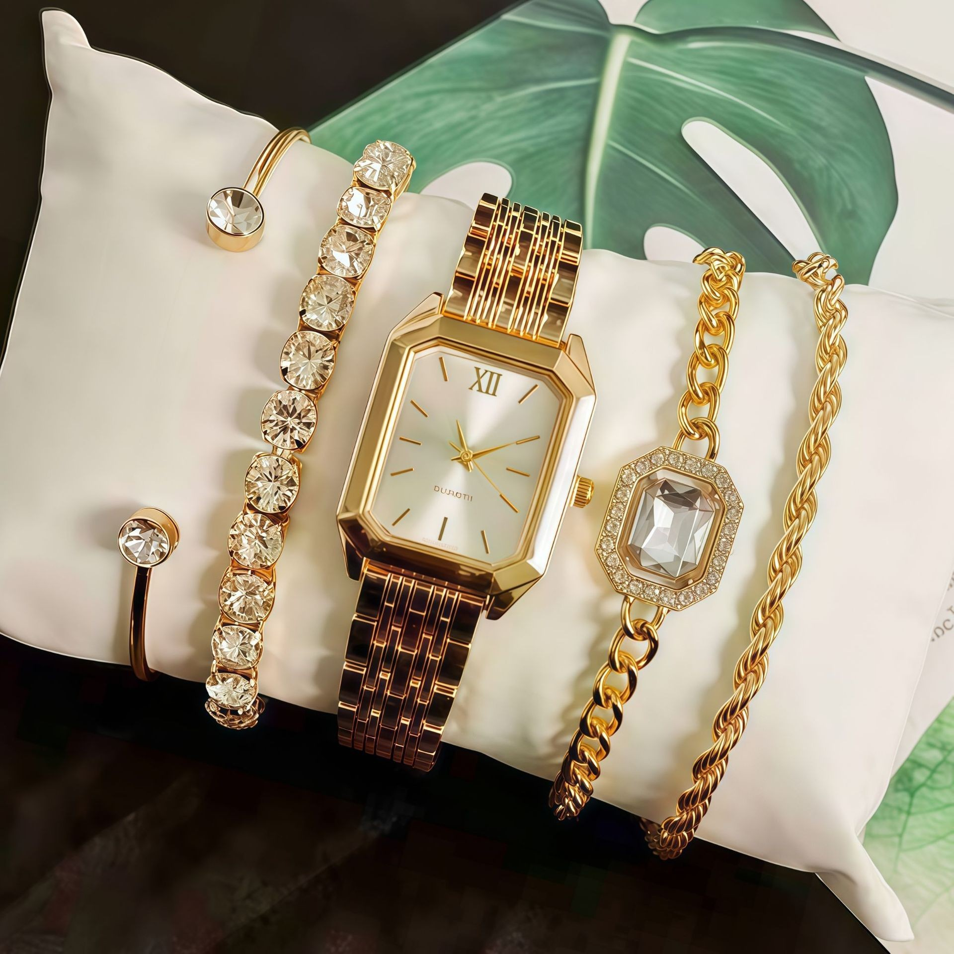 14 gold white, 5pcs set, no box