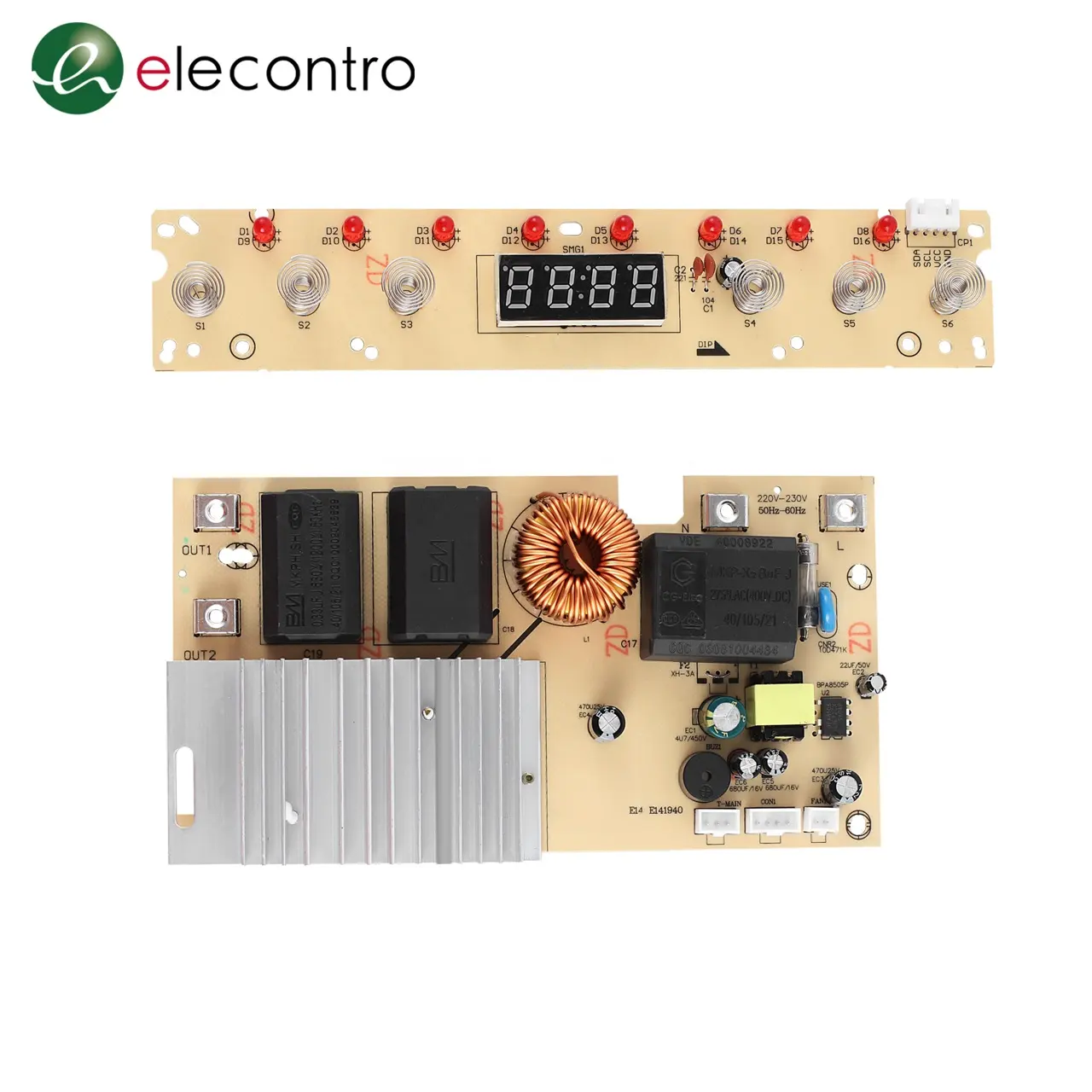 Piezas de Repuesto de cocina de inducción de alta calidad, ensamblaje de PCB de doble capa para el hogar, placa PCB de 220V