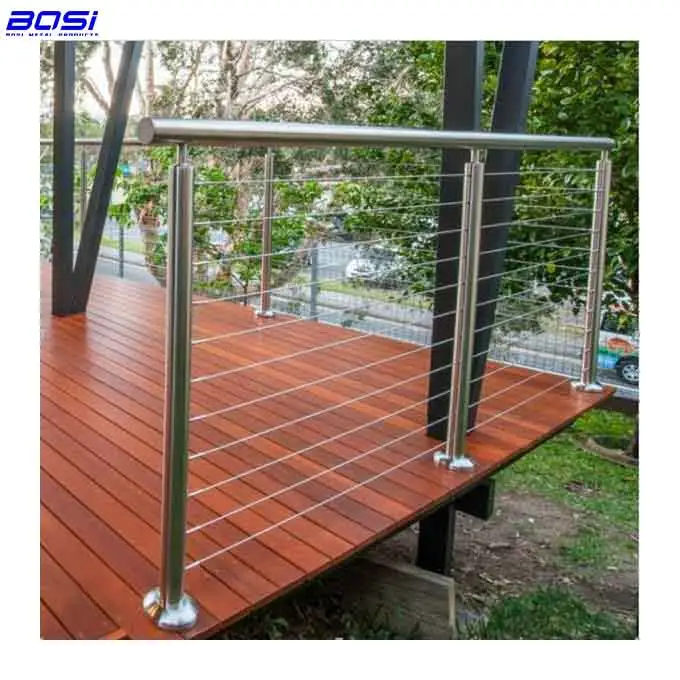 Système de balustrade à câble réglable en acier inoxydable Rampe de câble métallique de pont intérieur extérieur