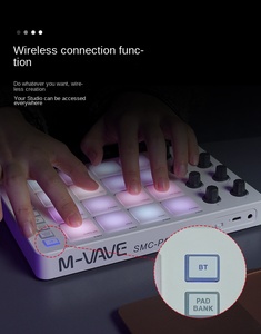 Controlador de almohadilla de batería MIDI USB portátil 16 almohadillas retroiluminadas RGB 5 botones con cable USB - Product Image 6