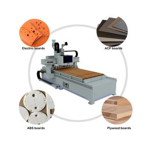 4x8 pies 1325 Tipo lineal Cambio automático de herramienta (ATC) Enrutador de madera CNC Máquina CNC rotativa de anidación con descuento con motor de núcleo Carpintería - Product Image 1