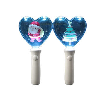 Toptan özel bts RGB LED ışık sopa 15 renk değiştiren kalp şeklinde tasarım noel partisi konser süslemeleri Cheer için - Product Image 1