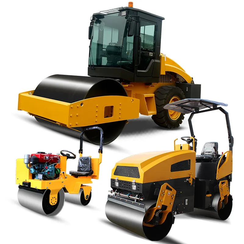 Construction Machinery Walk Behind compactor 1ton 2ton 3ton 4ton 5ton New pavement machinery Vibration ride on mini road roller