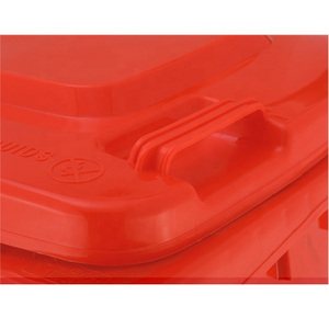 Yüksek kaliteli açık dikdörtgen atık çöp kutusu 120/240L yeşil/mavi/kırmızı/sarı renkler ayakta depolama kova yapısı - Product Image 5