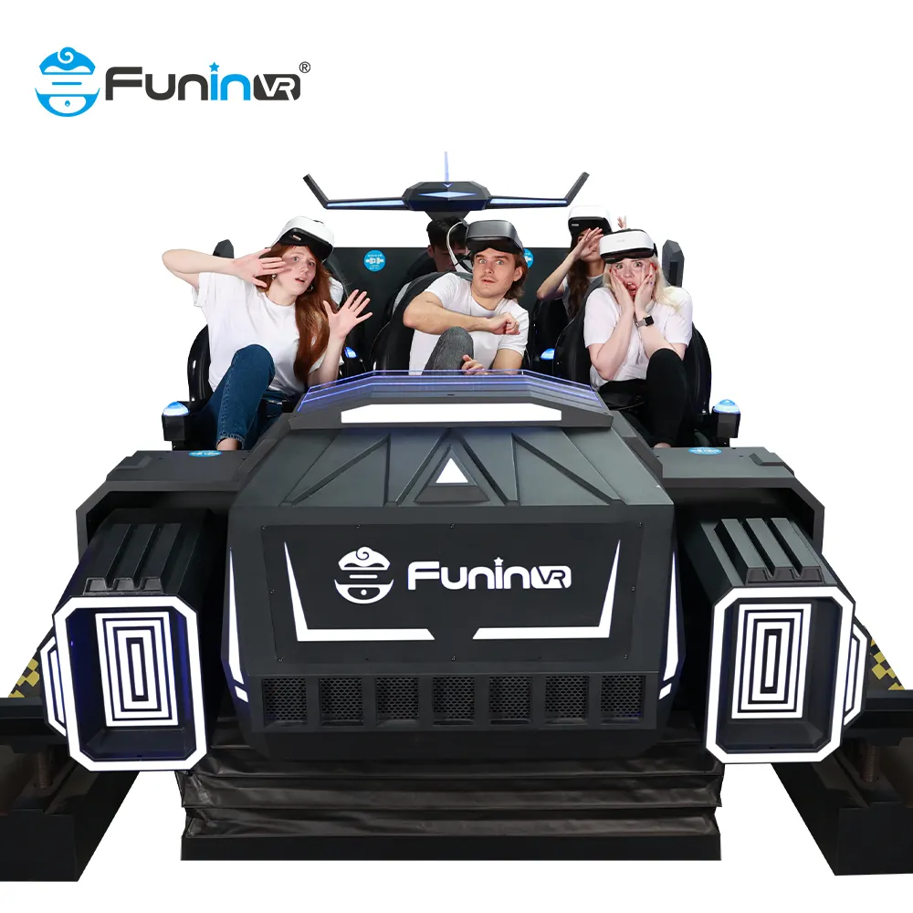 FuninVrバーチャルリアリティゲーム9DVRローラーコースターゲーム機シミュレーター遊園地VR6席ゲームシミュレーター