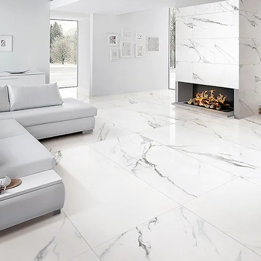 Carrara X Lowe-azulejos de cerámica para sala de estar, azulejos blancos y de porcelana con apariencia de mármol, 24x24