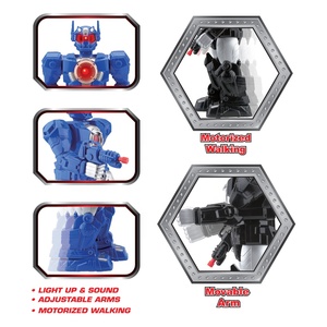 38cm B/O siêu robot với ánh sáng và âm thanh, trẻ em Pin hoạt động Robot đồ chơi cơ giới đi bộ Robot đồ chơi với TRY-Me chức năng - Product Image 4
