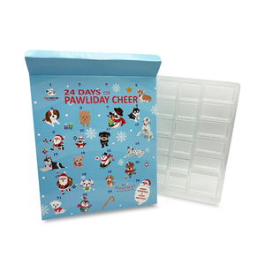 24 gün noel noel geri sayım Advent takvim köpekler için kabartmalı baskı ile geri dönüşümlü malzeme Pet köpek bakımı hediye kutusu - Product Image 6