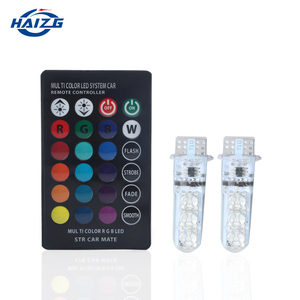 HAIZGリモコン付きLEDライトRGB W5W LED電球12V読書灯ナンバープレートライトT10LEDライト - Product Image 2