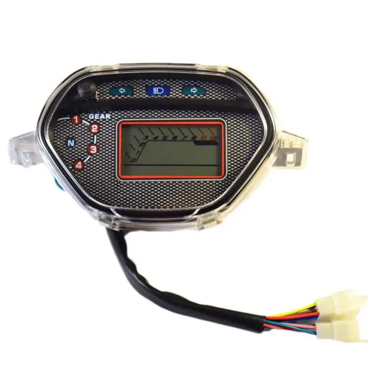 Speedometer Tampilan Lcd Kustom Komponen Sepeda Motor Wave 100