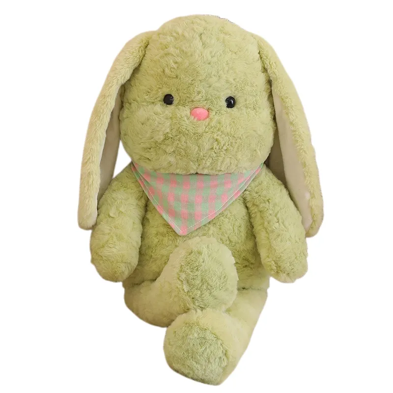 The fine quality A rabbit with a scarf toys plush children custom rabbit plush toy