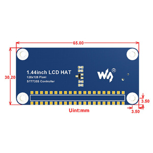 Display LCD TFT da 1.44 pollici cappello 1.44 pollici 128x128 modulo LCD SPI ST7735S per Raspberry Pi - Product Image 4