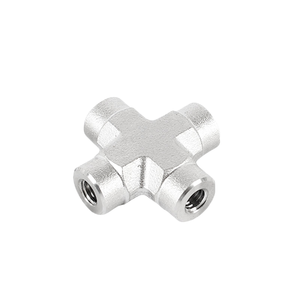 Chéo loại phụ kiện 4 cách Công Đoàn ống thủy lực nén phụ kiện đôi ferrule 4-cách bình đẳng Công Đoàn chéo ống lok phù hợp - Product Image 4