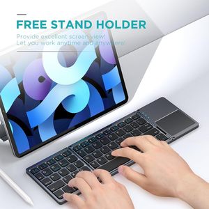 Ce Fcc Rohs 64 Keys Folding Multi <strong>Device</strong> Mini Foldable <strong>Bluetooth</strong> <strong>Keyboard</strong> Touchpad New English Wireless <strong>Keyboard</strong> <strong>for</strong> <strong>Android</strong> - Product Image 6