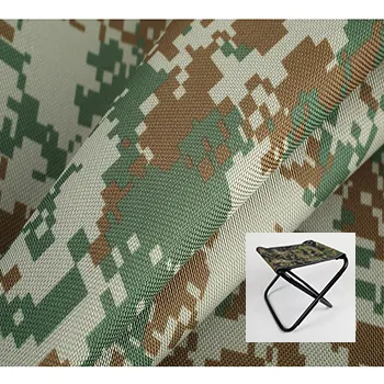 Vente en gros de tissu de camouflage Oxford anti-UV 100% polyester motif tissé enduit de PVC 300D pour chaise pliante extérieure