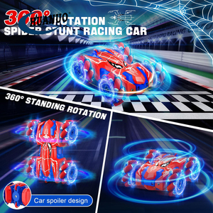 Aydınlatma uzaktan kumanda araba ile 2.4Ghz çift taraflı sürüş RC Stunt oyuncak arabalar dönen RC araba - Product Image 4