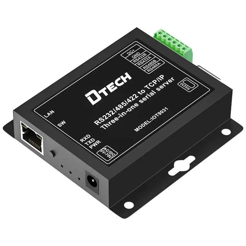 DTECH-IOT9031-convertidor Ethernet Industrial Modbus, serie A TCP IP, servidor adaptador tres en uno CON RS232 RS485 RS422