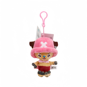 Toptan hakiki Tony Tony kıyıcı Ace Luffy hukuk 10CM klip anahtarlık peluş bebek doldurulmuş oyuncak
