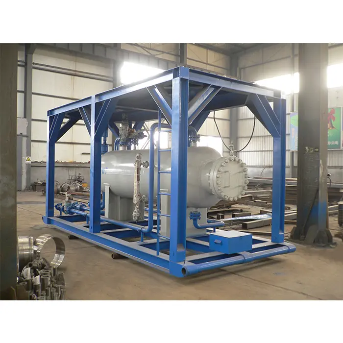 China OEM vertical u horizontal separador de 2 Fase de gas natural líquido con skid de medición