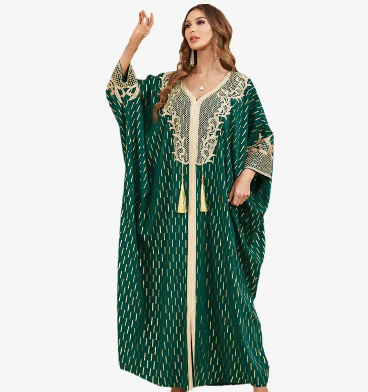 Splendido abito da donna medio-orientale tradizionale donna musulmana Abaya allentato donna incinta abito lungo abito fornitore all'ingrosso