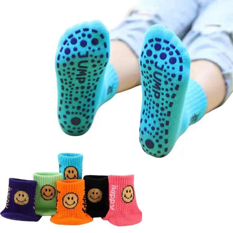 Kids Adults Elasticity Sports Boys Girls Cotton Breathable Socks Children Parent-Child Trampoline Anti-Slip Floor Socks