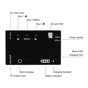 5.8G FPV Recorder <strong>Mini</strong> DVR HD Audio Video Built-in Battery for RC Drone Racing Receiver Monitor Part - Product Image 2