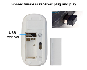 Combo de teclado y ratón de ordenador, 2,4g, inalámbrico, ergonómico, combo de ratón - Product Image 5
