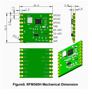 Modulo di trasmissione Wireless RFM300P modulo RF - Product Image 2