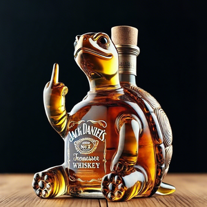 350ml Rùa Nâng ngón giữa đặt ra chai rượu thủy tinh trong kho, chai rượu thủy tinh rỗng Chất lượng cao và bề mặt nhẵn - Product Image 3