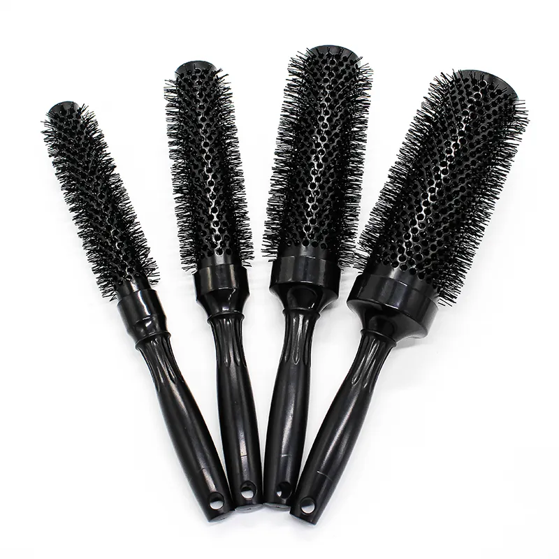 Brosse à cheveux ronde professionnelle de Style thermique en aluminium à poils en Nylon Salon Nano technologie céramique ionique brosse de séchage des cheveux