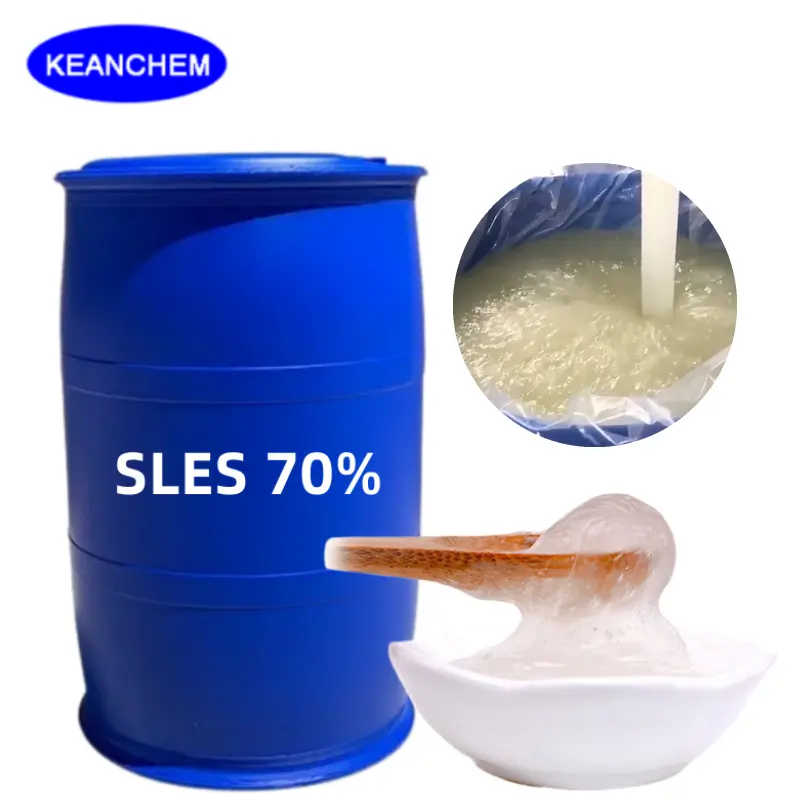 Sulfate laurique d'éther de sodium du produit chimique quotidien SLES 70 Cas 68585 avec le prix usine