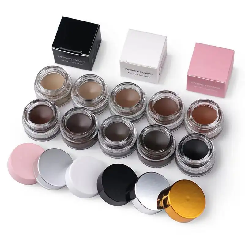 Kits de crema para cejas, gel de tinte de cejas impermeable de etiqueta privada, 12 colores, venta al por mayor