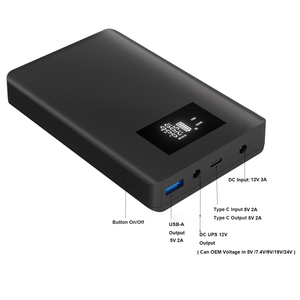 迷你不间断电源5V 9V 12V 24v备用1A 2A 3A备用电源电源迷你不间断电源电池组，用于无线路由器调制解调器发光二极管条 - Product Image 2