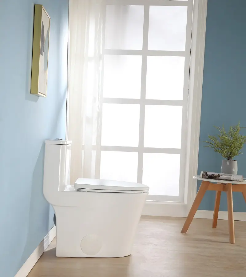 Hochwertiger badezimmer-Wasserklosett Bodenmontierte weiße Keramik-Sanitärkeramik-Toilettenschüssel Einteilige Toilette