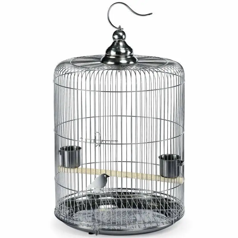 Gabbia per uccelli da compagnia in acciaio inossidabile all'ingrosso gabbia per uccelli portatile grande gabbia per pappagalli di lusso di grandi dimensioni