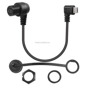 0.3 מ 'עמיד למים מיקרו-usb למעלה למטה מימין 90 מעלות זווית זכר ל לוח נקבה כבל נתונים עבור טלפון נייד מחשב נייד