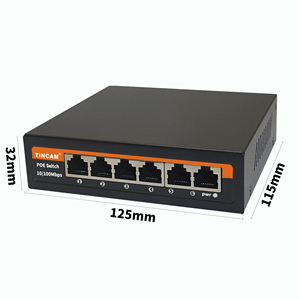 TINCAM süper Mini 6 Port POE anahtarı 48V 100 metre 4 RJ45 POE 10/100M + 2 RJ45 CCTV 10/100M CCTV için küçük boyutlu PoE anahtarları - Product Image 4