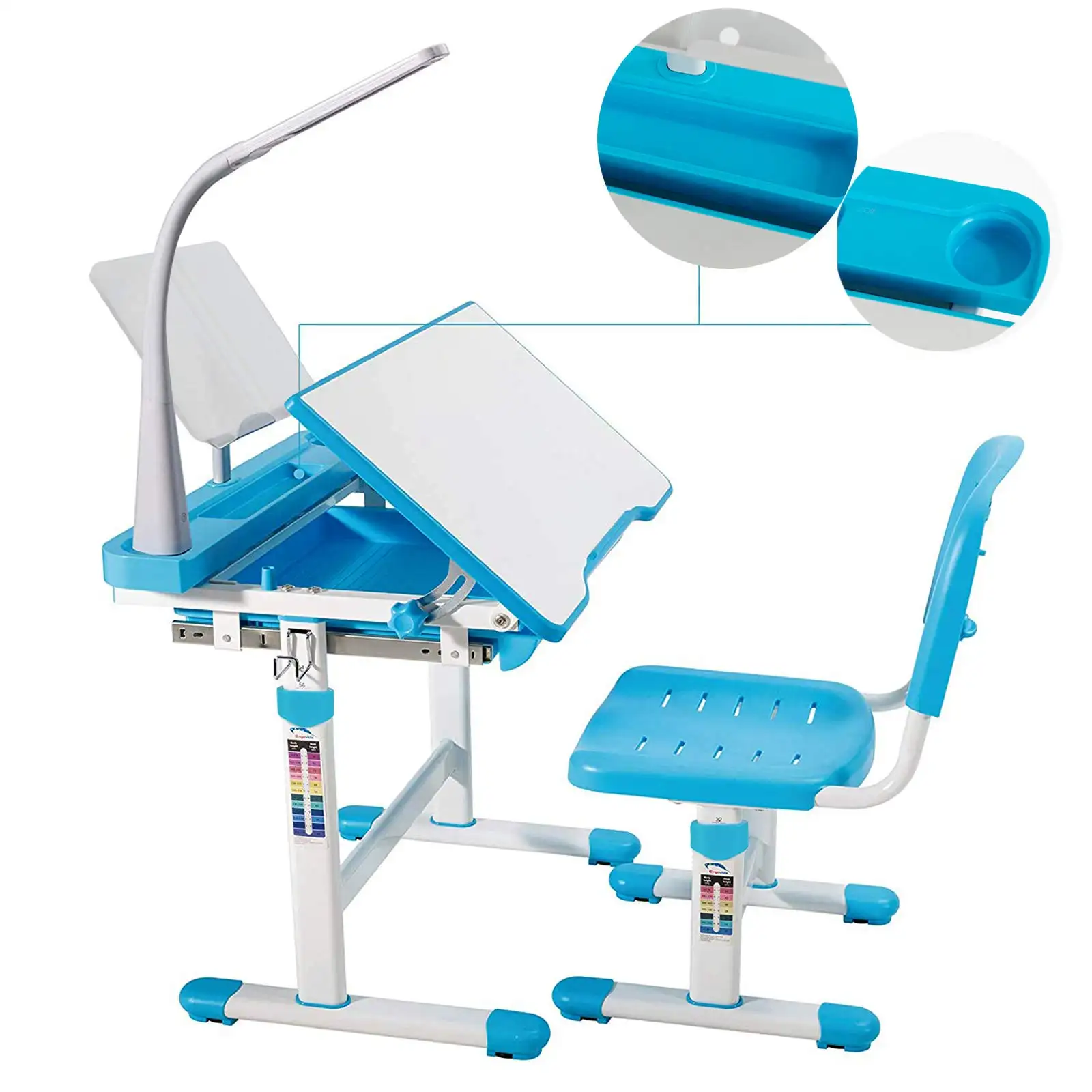 Chaises de bureau en plastique bloc-notes tablette chaises d'école salle de formation enfants étudiant mobilier scolaire chaise à disque ISO9001