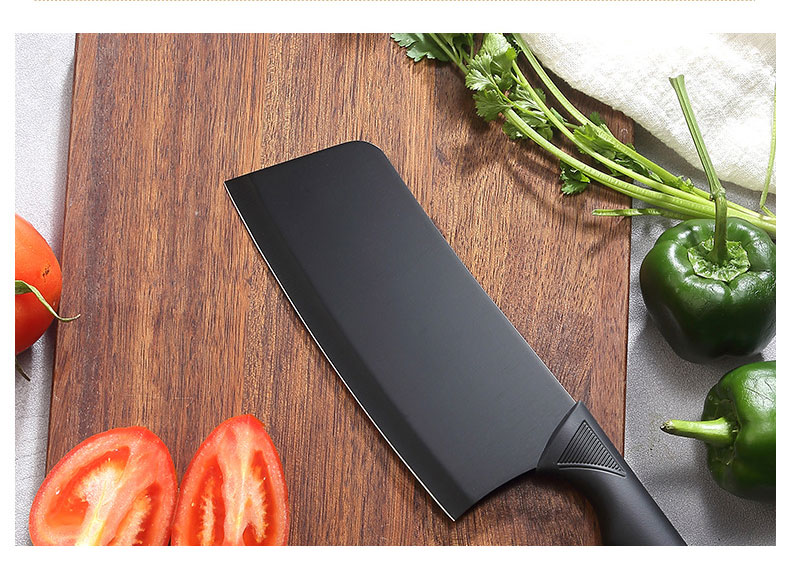 Stainless steel black kitchen knife set with gift box packaging